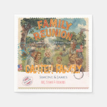 Nostalgisk familjeåterförening Vintage Americana