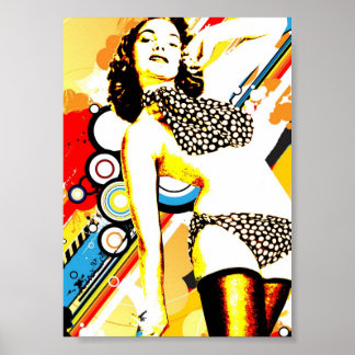 Nostalgisk Förförelse - Polka Dottie Poster