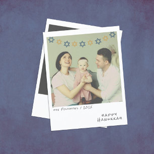 Nostalgisk Hanukkah-kort med direktfoto Julkort