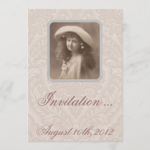 Nostalgisk inbjudan: Minnas - Victorianflicka Inbjudningar