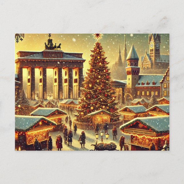 Nostalgisk juldesign från Berlin – Höstens magi Helg Vykort (Framsida)