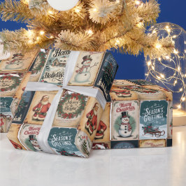 nostalgisk julklapp Retro Helgdag Presentpapper