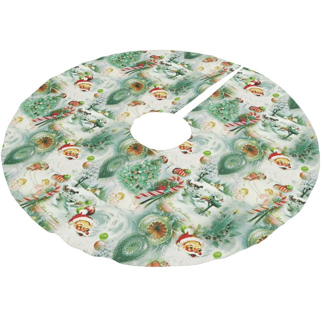 Nostalgisk Kitschmas  Julgransmatta Borstad Polyester (Vinklad)