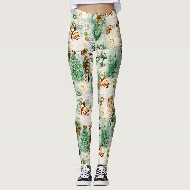 Nostalgisk Kitschmas  Leggings (Framsida)