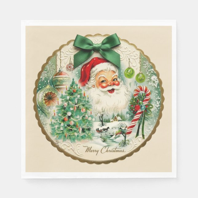 Nostalgisk Kitschmas  Pappersservett (Framsidan)