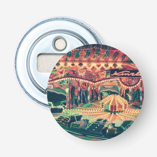 Nostalgisk nöjespark på natten flasköppnare (Framsidan)