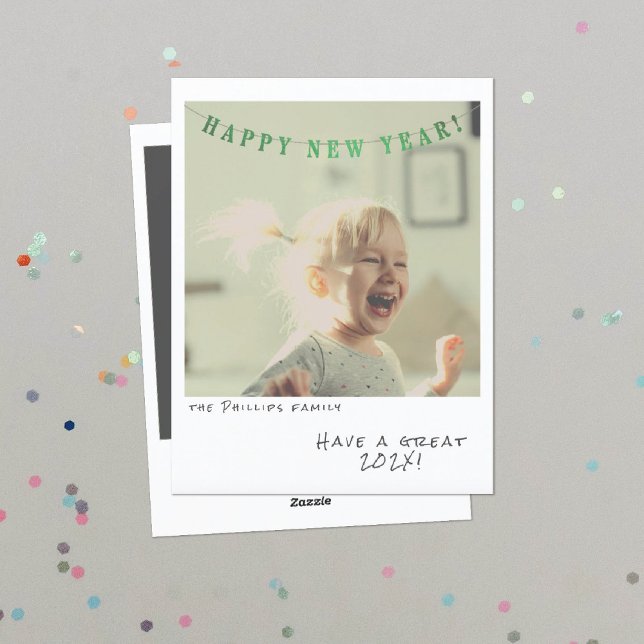 Nostalgisk Nyårskort med Direktfoto Julkort (Skapare uppladdad)