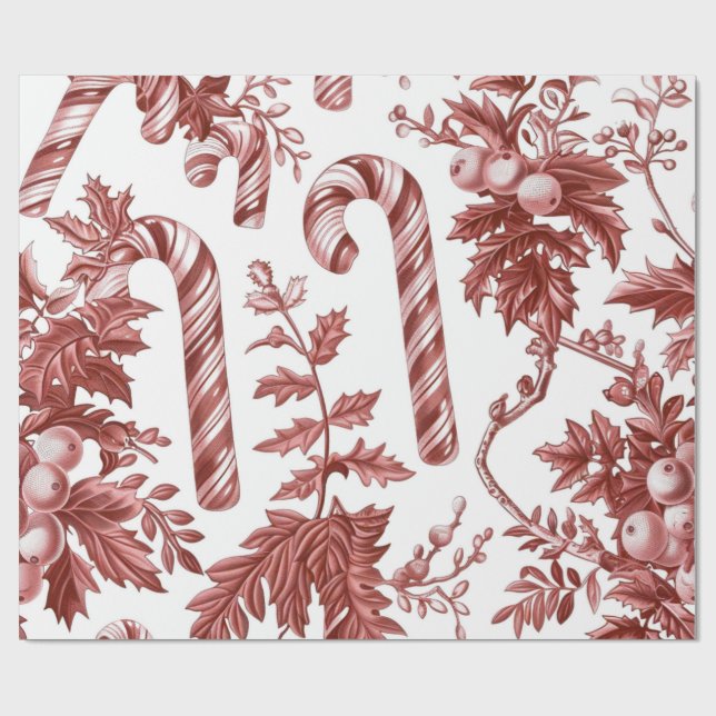 Nostalgisk röd jul presentpapper (Platt)