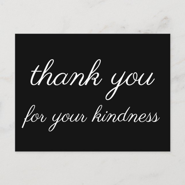 Nostalgisk " tack för din vänlighet " vykort (Framsida)