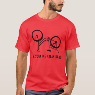 Nostalgisk uppochnervänd lek för cykelglasslastb t shirt