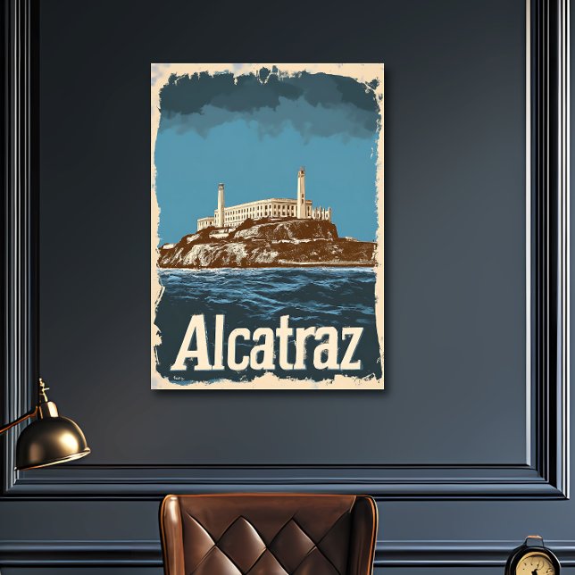 Nostalgisk Vintage Alcatraz Resa Poster (Skapare uppladdad)