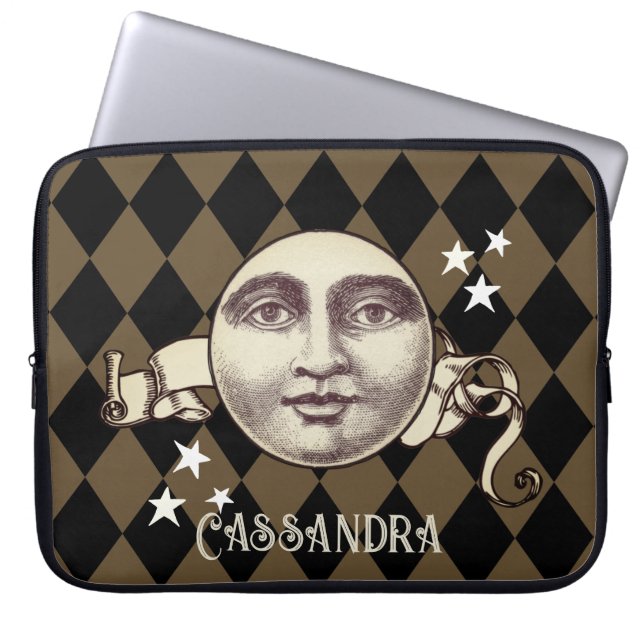 Nostalgisk Vintage Steampunk Fantasy Laptop Fodral (Framsidan)