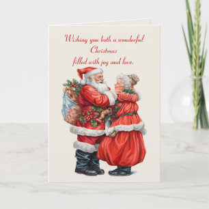 Nostalgiska herr och fru Tomte Julfirande Julpar Kort