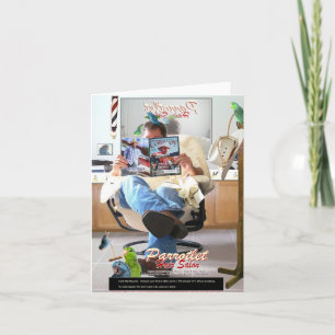 Nostalgiskt amerikanskt cowboykort i baber-skyltko kort