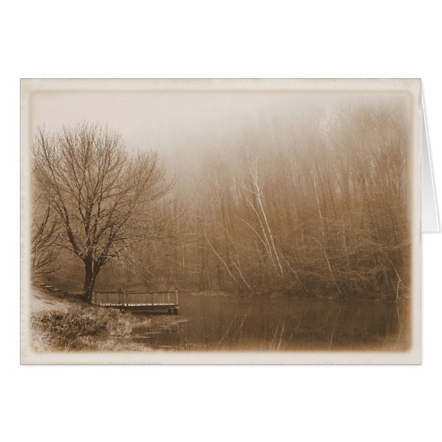 Nostalgiskt av dammen - Tom Hälsningskort (Framsidan Horizontal)