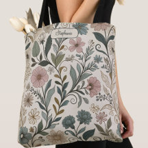 Nostalgiskt blommigt mönster Stylish handväskor Cu