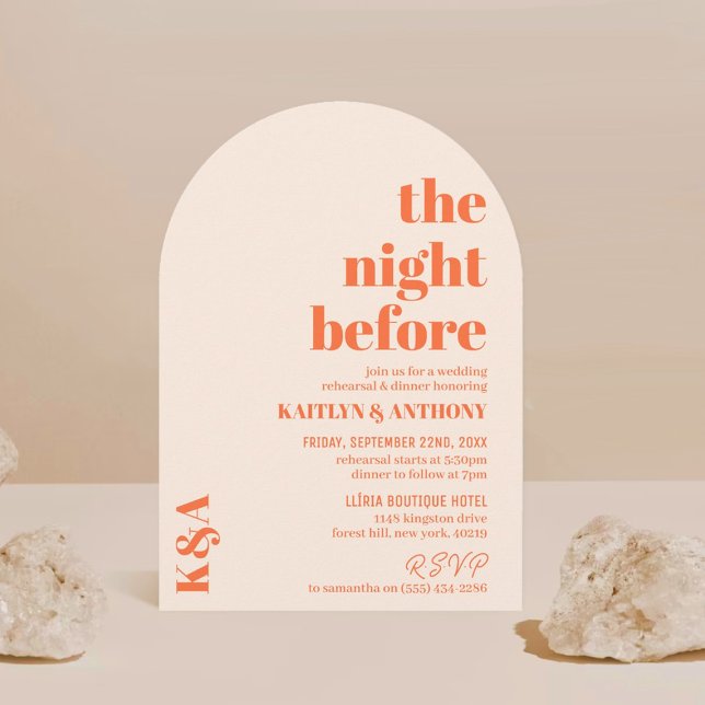 Nostalgiskt charm Retro Bröllop Rehearsal Middag Inbjudningar (Skapare uppladdad)