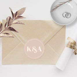 Nostalgiskt charm Retro Bröllop Runt Klistermärke