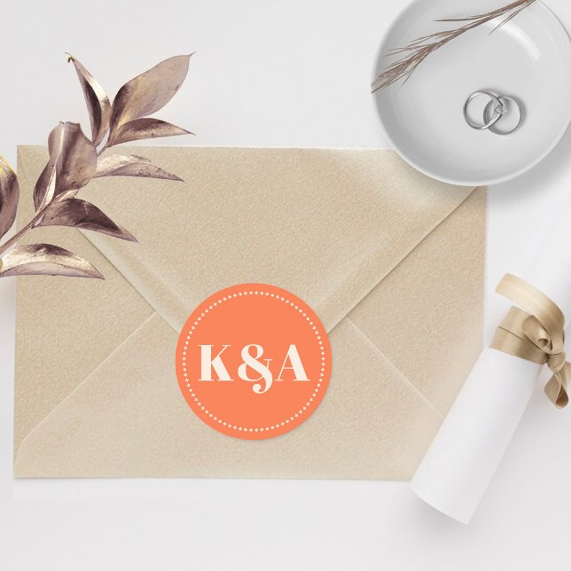 Nostalgiskt charm Retro Bröllop Runt Klistermärke (Skapare uppladdad)