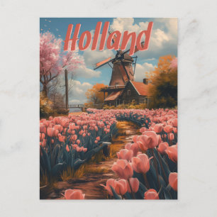 Nostalgiskt diagram: Vintage Holland Vykort