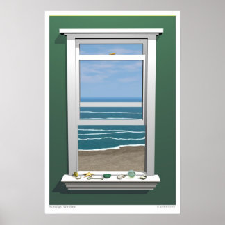 Nostalgiskt fönster poster