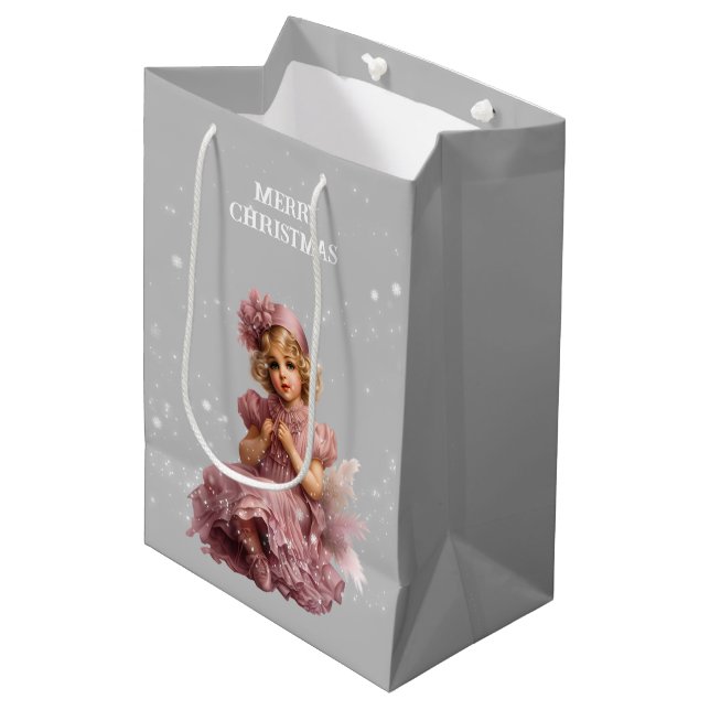 Nostalgiskt God jul i frost rosa (Framsidan Vinklad)