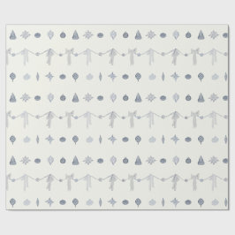Nostalgiskt julgransprydnadsrandigt inslagspapper presentpapper