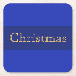 Nostalgiskt julklapp Royalet Blå Rand Underlägg Papper Kvadrat