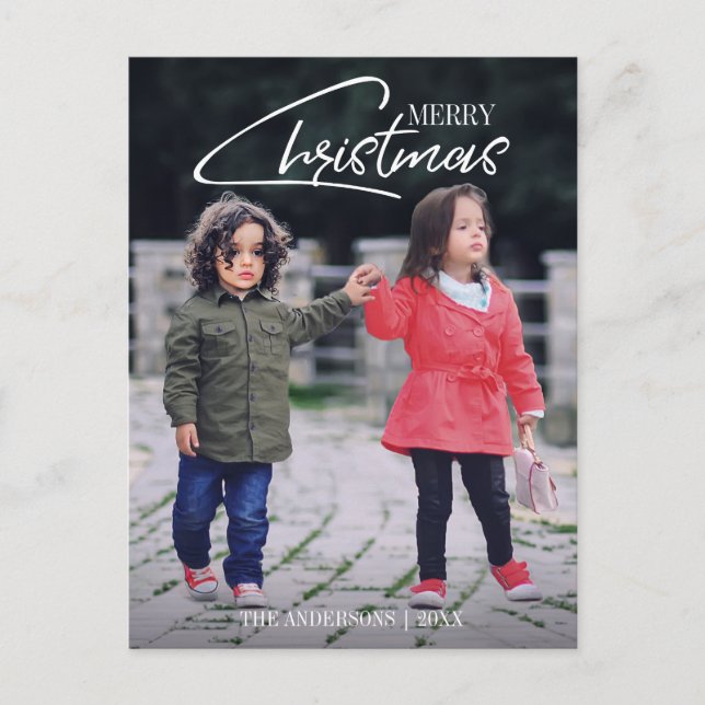 Nostalgiskt julskript - Helgdag Fotovykort Helg Vykort (Framsida)