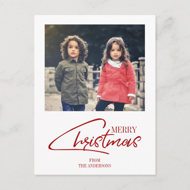 Nostalgiskt julskript - Helgdag Fotovykort Helg Vykort (Framsida)