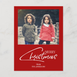 Nostalgiskt julskript - Helgdag Fotovykort Helg Vykort