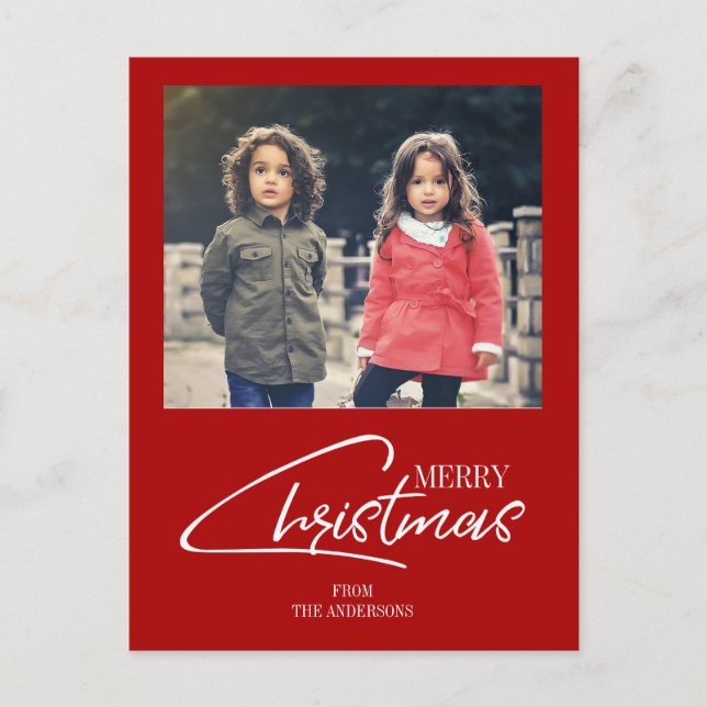 Nostalgiskt julskript - Helgdag Fotovykort Helg Vykort (Framsida)