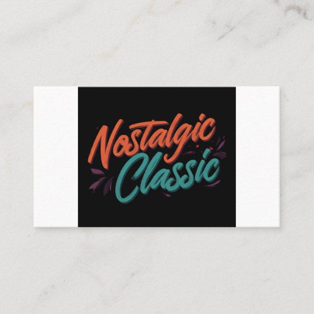 Nostalgiskt klassiskt visitkort (Framsida)
