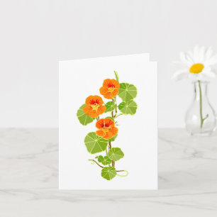 Nostalgiskt Nasturtium Kort