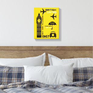 Nostalgiskt Retro-flygplan Poster Canvastryck