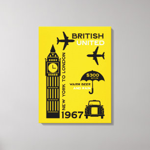 Nostalgiskt Retro-flygplan Poster Canvastryck