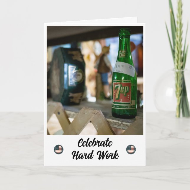 Nostalgiskt sip - arbetsdagskort tack kort (Framsida)
