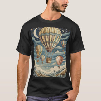 Nostalgiskt soar: Luftballonger för Vintage i kons T Shirt