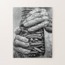 Nostalgiskt svart och vitt pussel