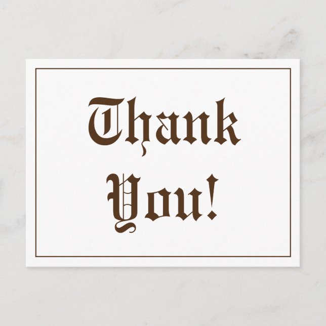 Nostalgiskt "Tack!" vykort (Framsida)