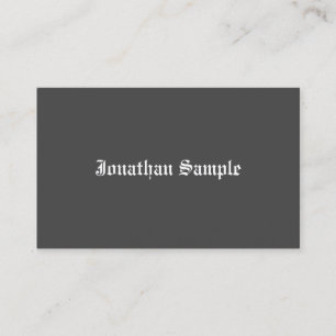 Nostalgiskt utseende Gammalt engelskt text svart v Visitkort