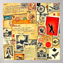 Nostalgitisk postdesign poster