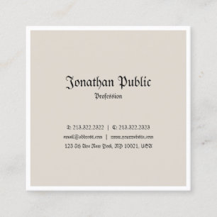 Nostalgy Design för Professionell av klassiskt uts Fyrkantigt Visitkort