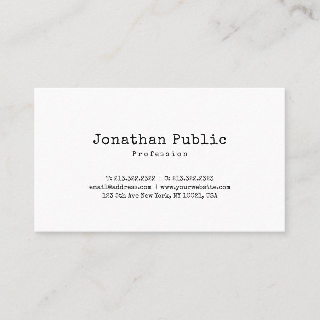 Nostalgy Search Design Design Minimalist Plain Ret Visitkort (Framsida)