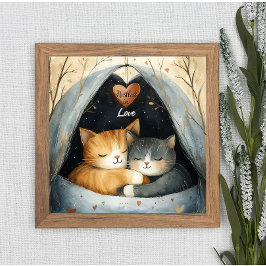 Nöster i Kattunge Cuddles i Kärlek Poster väggkons