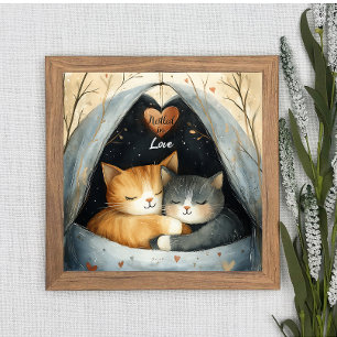 Nöster i Kattunge Cuddles i Kärlek Poster väggkons