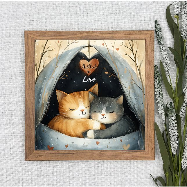 Nöster i Kattunge Cuddles i Kärlek Poster väggkons (Skapare uppladdad)