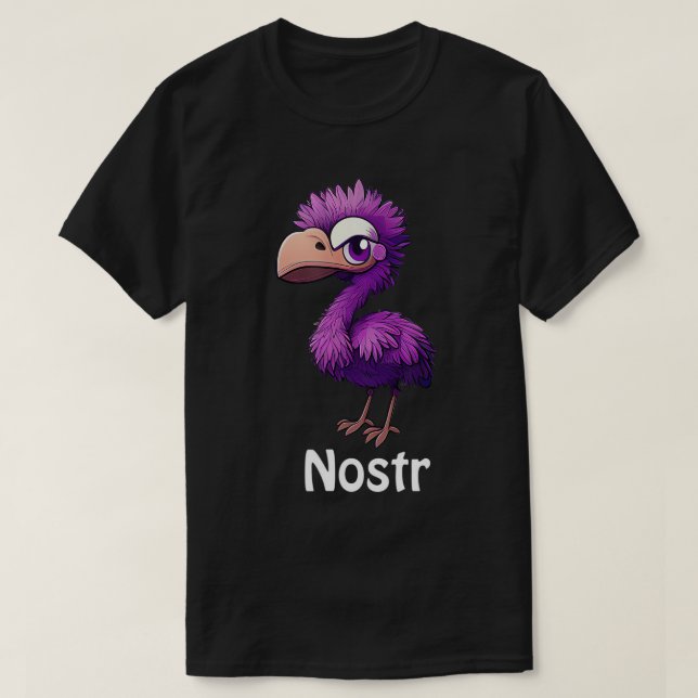 Nostr Coola Lila Ostrich T-Shirt (Design framsida)