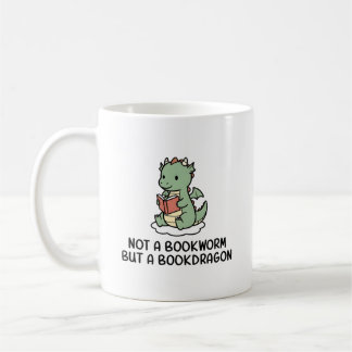 Not A Bookworm But Bookdragon Funny Book Lover Kaffemugg
