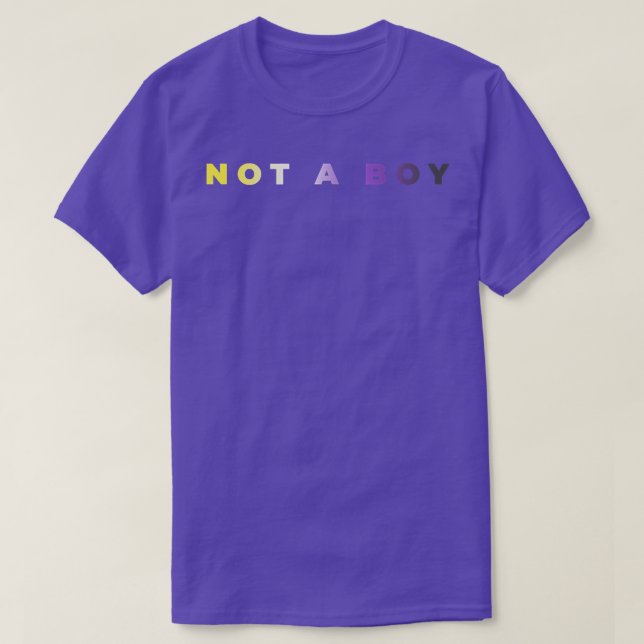 Not A Boy Subtle Nonbinary Flag Enby Pride Trans L T Shirt (Design framsida)